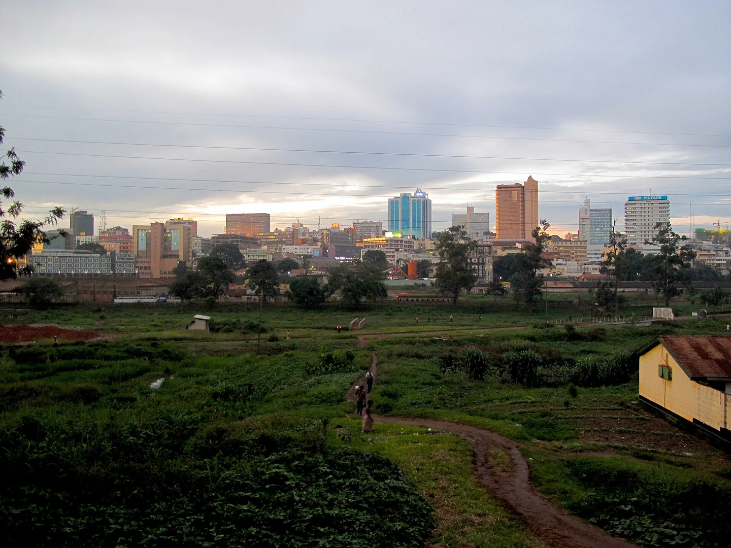 Kampala skyline in Uganda