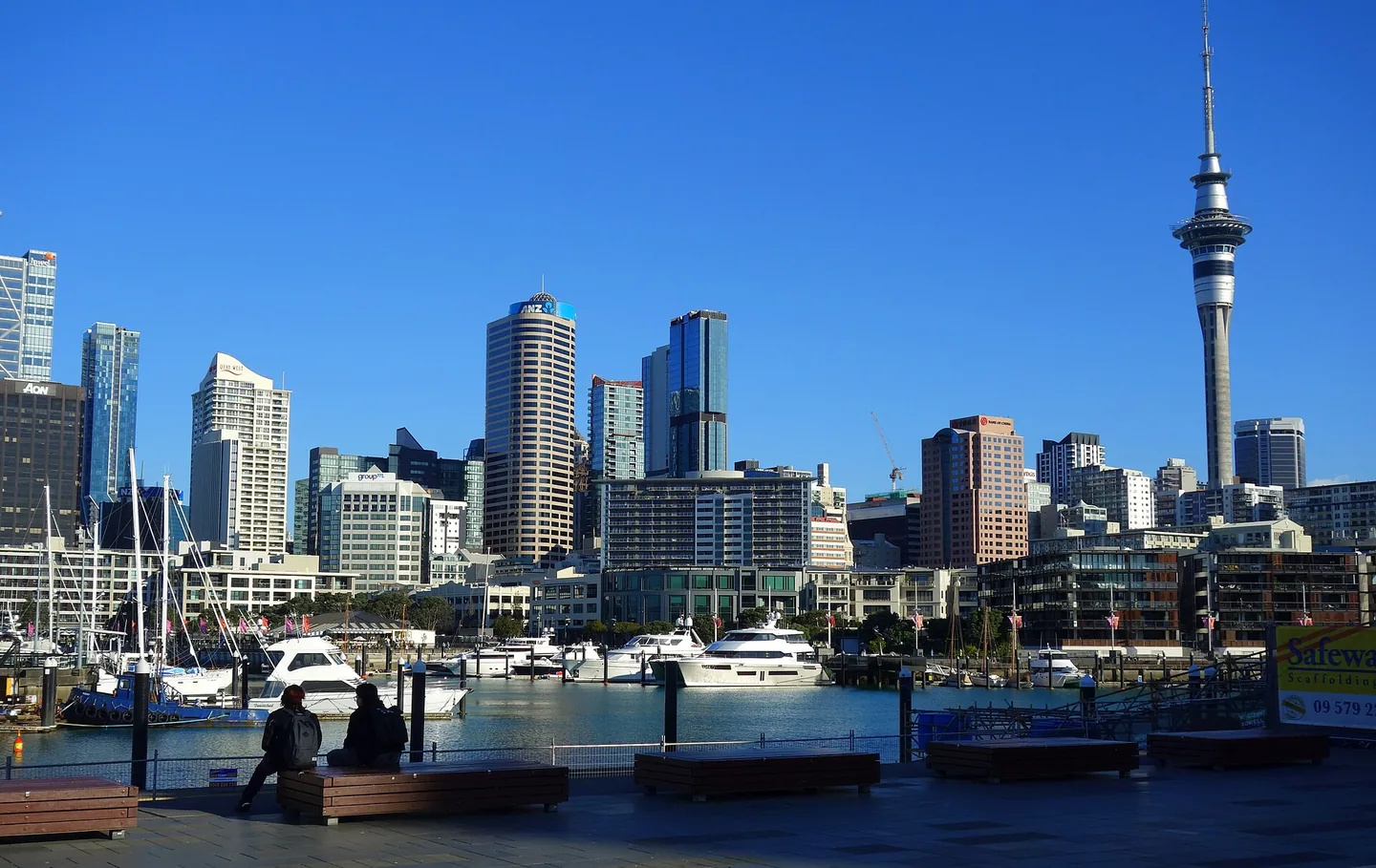 Auckland skyline in New Zealand