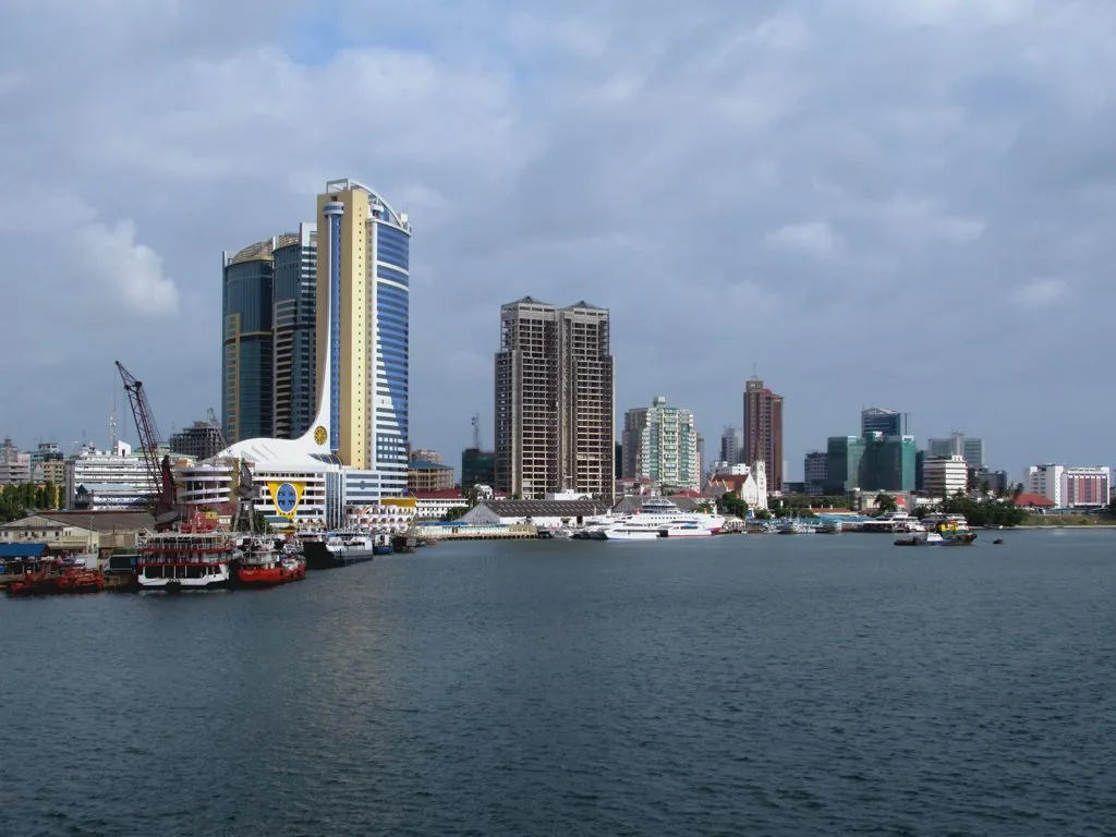 Dar es Salaam skyline in Tanzania