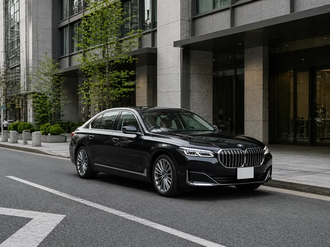 BMW 7 Series rental vehicle in Japan