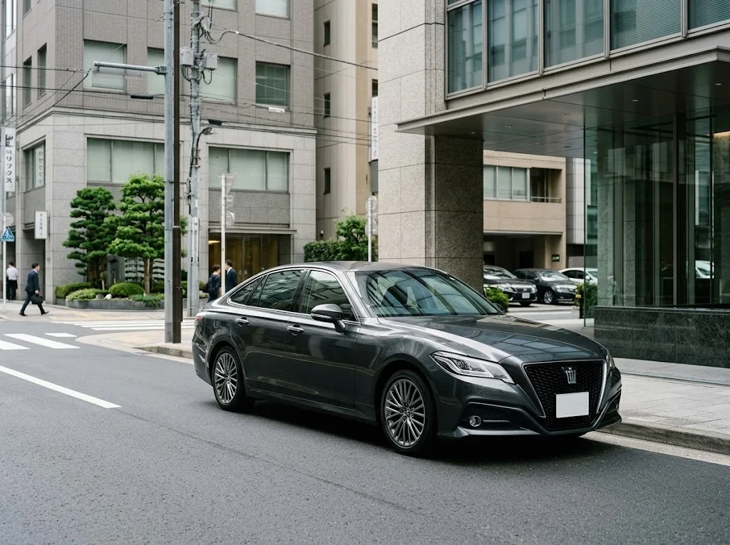 Toyota Crown rental vehicle in Japan