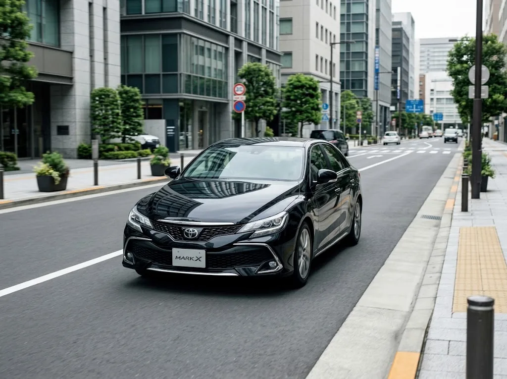 Toyota Mark X rental vehicle in Japan